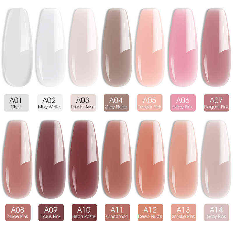 NXY Nail Gel 50ml New Extension Uv Led Jelly Soak Off Sculpture Camouflage Poly Canni Supply Extending Clear Color 0328