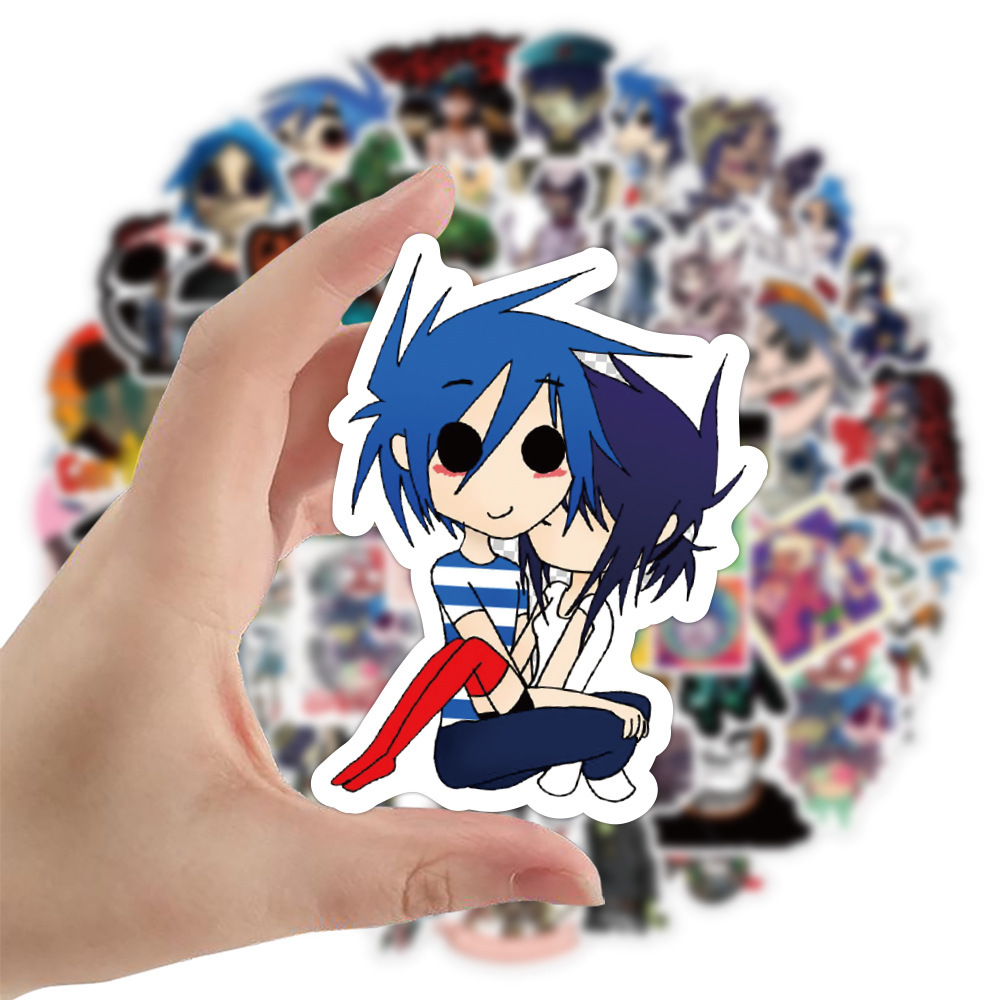 New Waterproof 10/30/52pcs Gorillaz Music Band Cartoon Stickers Decal Motorcycle Phone Laptop Bike Luggage Guitar Graffiti Sticker Kids Toy sticker