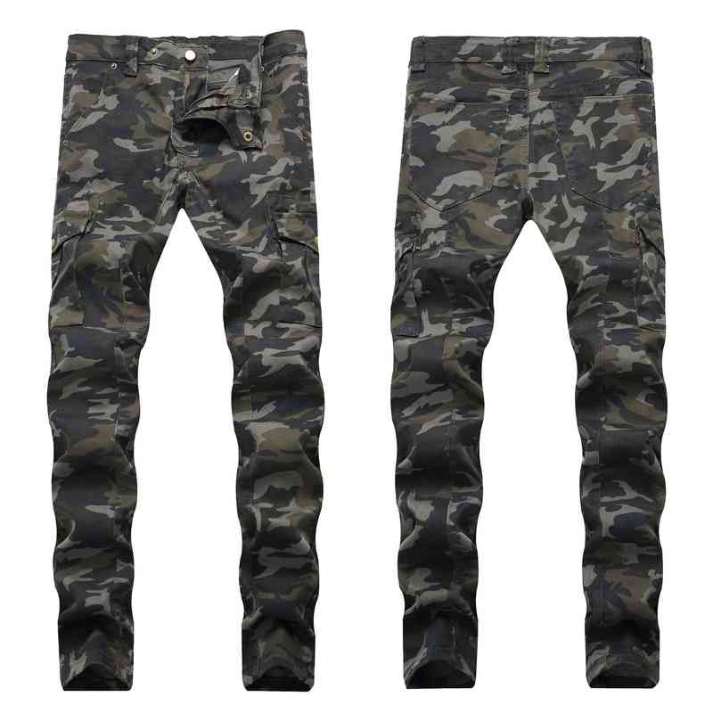 Men's camouflage Multi Pocket small straight tube slim fit micro elastic fashion men's jeans pants
Men's camouflage Multi Pocket small straight tube slim fit micro elastic fashion men's jeans pants