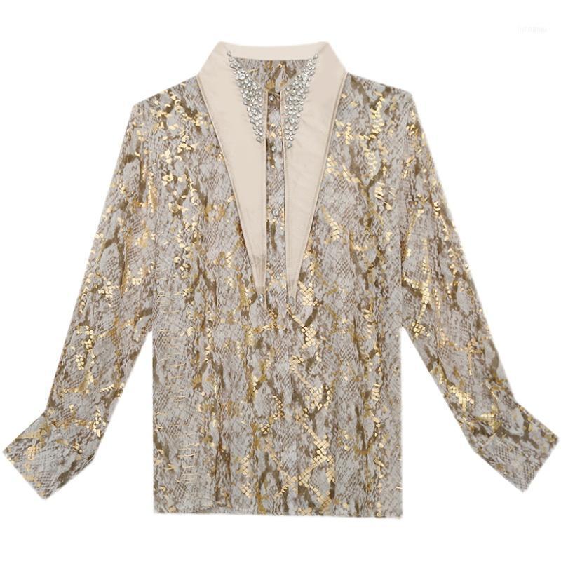 Women Splicing Pointed Collar Diamond Long Sleeve Chiffon Blouse Animal Print Casual Tops Shirts B3043 Women's Blouses &, Gold
Women Splicing Pointed Collar Diamond Long Sleeve Chiffon Blouse Animal Print Casual Tops Shirts B3043 Women's Blouses &, Gold