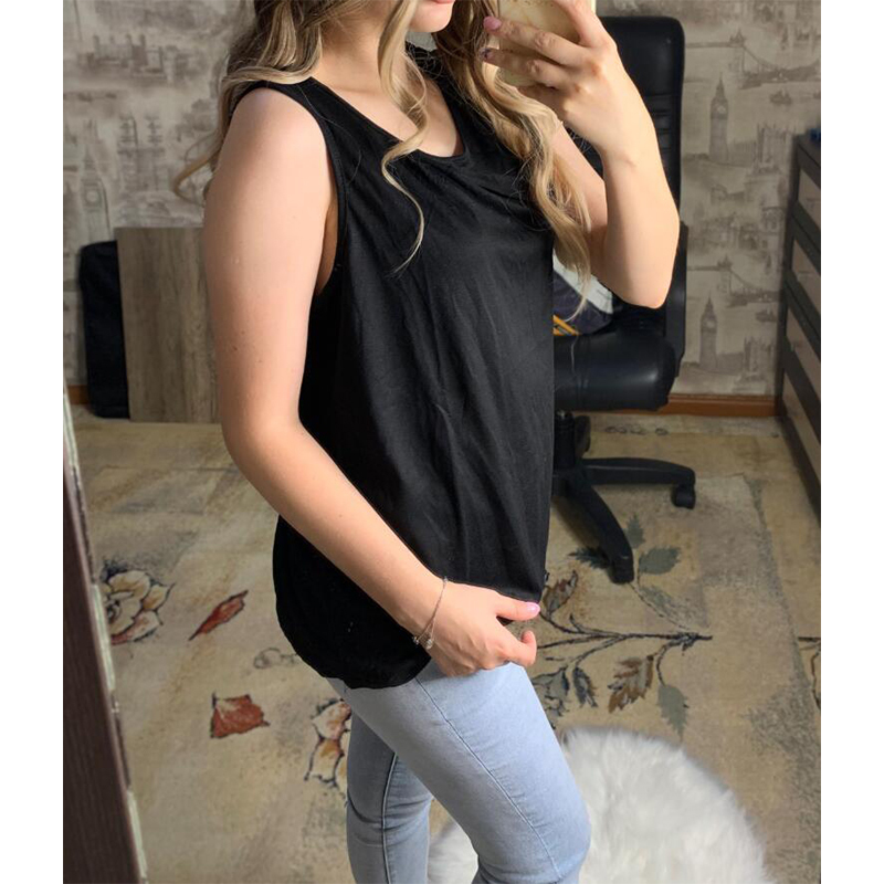 Fashion Summer Tank Top Women Solid Color Sleeveless Vest Lady Elegant Round Neck Loose T-Shirt Camisole Tees Ropa Mujer 220316