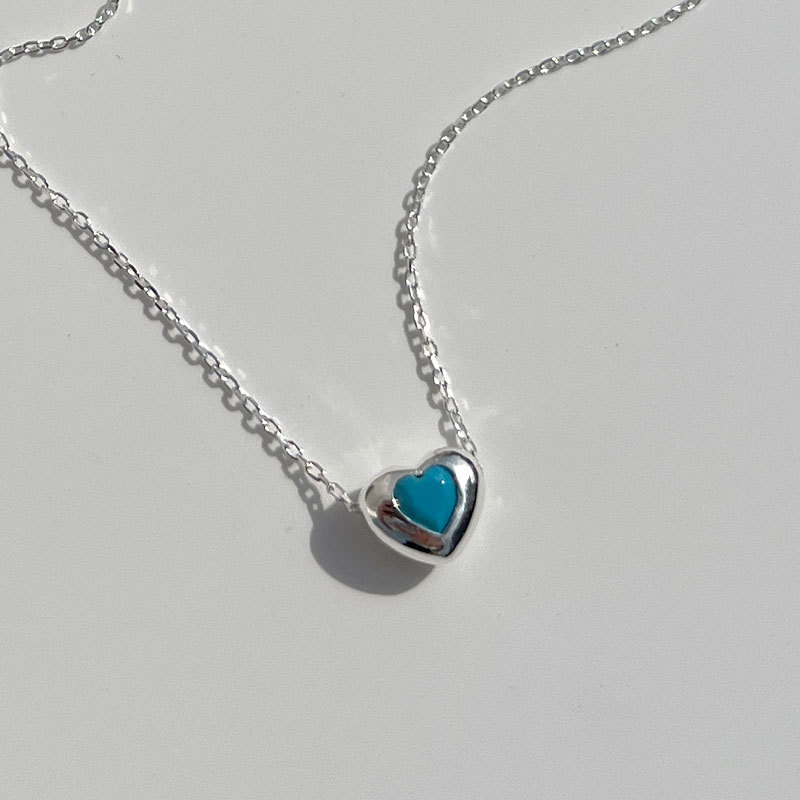 Cz Cubic Zirconia Delicate Pendant Necklaces Link Chain 925 Sterling Silver Heart Single Stone Necklace For Women