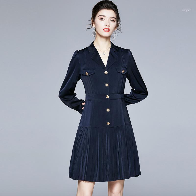 Women's Suits & Blazers High Waist Women Navy Blue Blazer Dress Solid Color Single Breasted Long Sleeve Plus Size Suit Woman Elegant Office
Women's Suits & Blazers High Waist Women Navy Blue Blazer Dress Solid Color Single Breasted Long Sleeve Plus Size Suit Woman Elegant Office