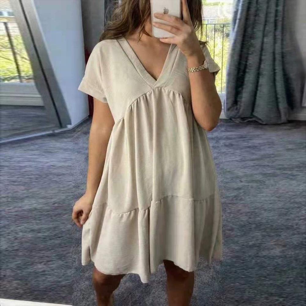Casual Loose Summer Dress For Women Sexy V-neck Short Sleeve Oversize Hem Woman Dresses Fashion Beach Sundress Robe Femme, Blue
Casual Loose Summer Dress For Women Sexy V-neck Short Sleeve Oversize Hem Woman Dresses Fashion Beach Sundress Robe Femme, Blue