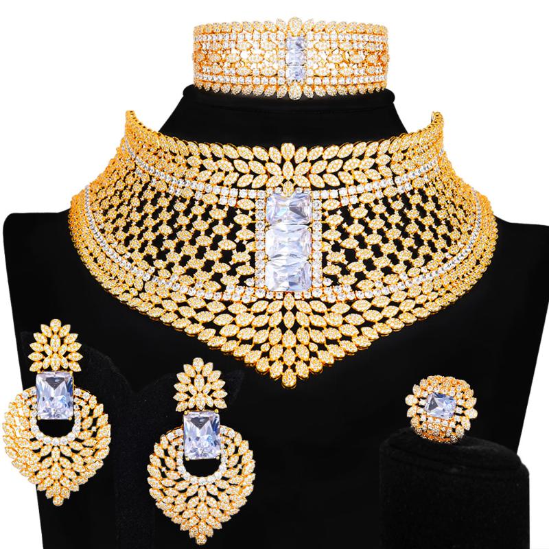 Earrings & Necklace GODKI BIG Super Luxury Chokers 4PC Statement African/ Jewelry Sets For Women Wedding Nigerian Party Set, As pic
Earrings & Necklace GODKI BIG Super Luxury Chokers 4PC Statement African/ Jewelry Sets For Women Wedding Nigerian Party Set, As pic