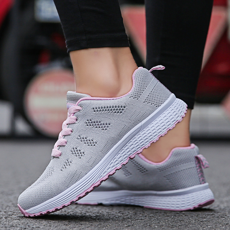 Women's Sneakers Couples Running Shoe Lace Up Breathable Lightweight Casual Sports Shoes Outdoor Walking 220511