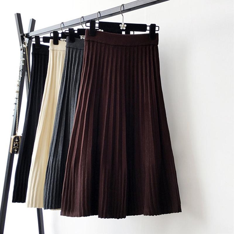 Skirts Women High Waist A Line Knitted Skirt Brown Stripe 2022 Fashion Long Pleated Female Autumn Winter, Beige
Skirts Women High Waist A Line Knitted Skirt Brown Stripe 2022 Fashion Long Pleated Female Autumn Winter, Beige