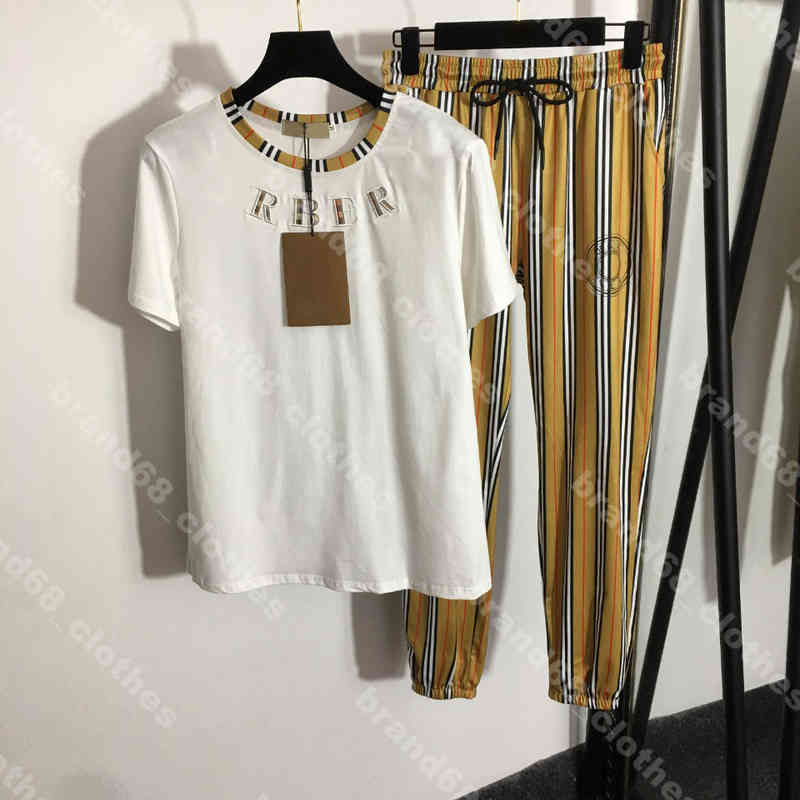 Brands Womens Two Piece Pants Cotton Cotton T Shirts striped pants set summer tracksuit luxury sportswear embroidered pullovers Bu..rry logo 5A female Apparel, 10
Brands Womens Two Piece Pants Cotton Cotton T Shirts striped pants set summer tracksuit luxury sportswear embroidered pullovers Bu..rry logo 5A female Apparel, 10