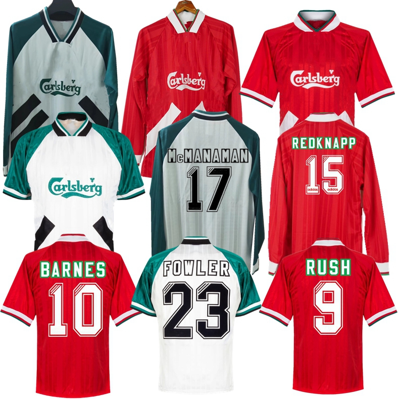 1993 1995 Barnes Rush Clough Redknapp Fowler Stewart retro soccer jersey 93 94 95 Nicol McManaman Fowler home away vintage classic football shirt, Away epl longsleeve
1993 1995 Barnes Rush Clough Redknapp Fowler Stewart retro soccer jersey 93 94 95 Nicol McManaman Fowler home away vintage classic football shirt, Away epl longsleeve