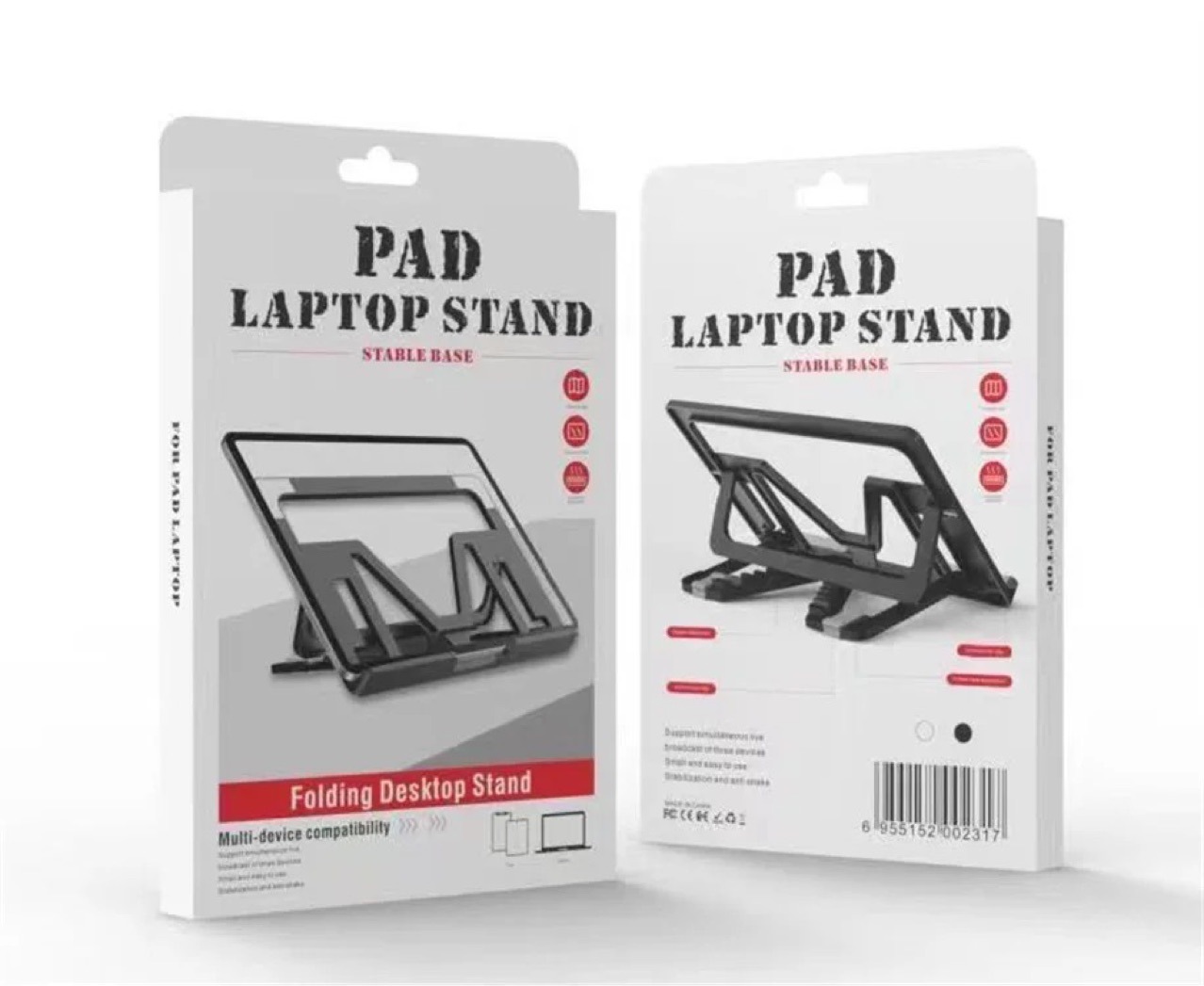 Portable Laptop Stand, Adjustable Height Ergonomic Ventilated Computer Stands Compatible with Phones Laptop Pad Notebook