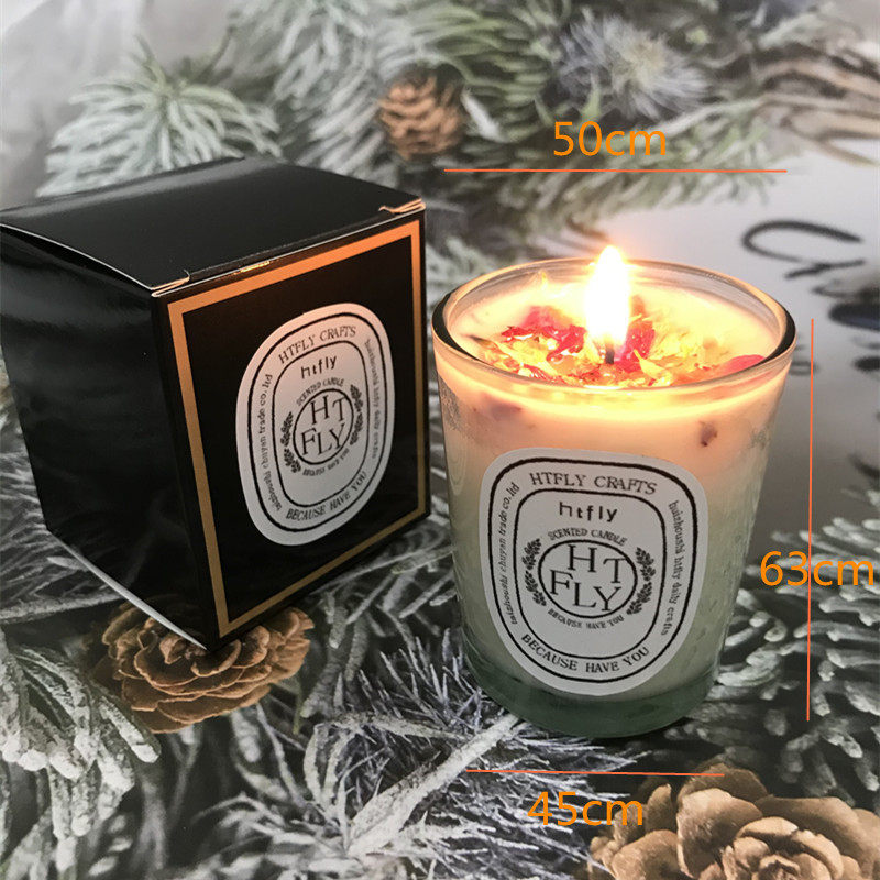 Scented Candles Gift For Women 60g Soy Wax Rose Petal For Home Decor Yoga Stress Relief Bath Spa Birthday Gifts For Her