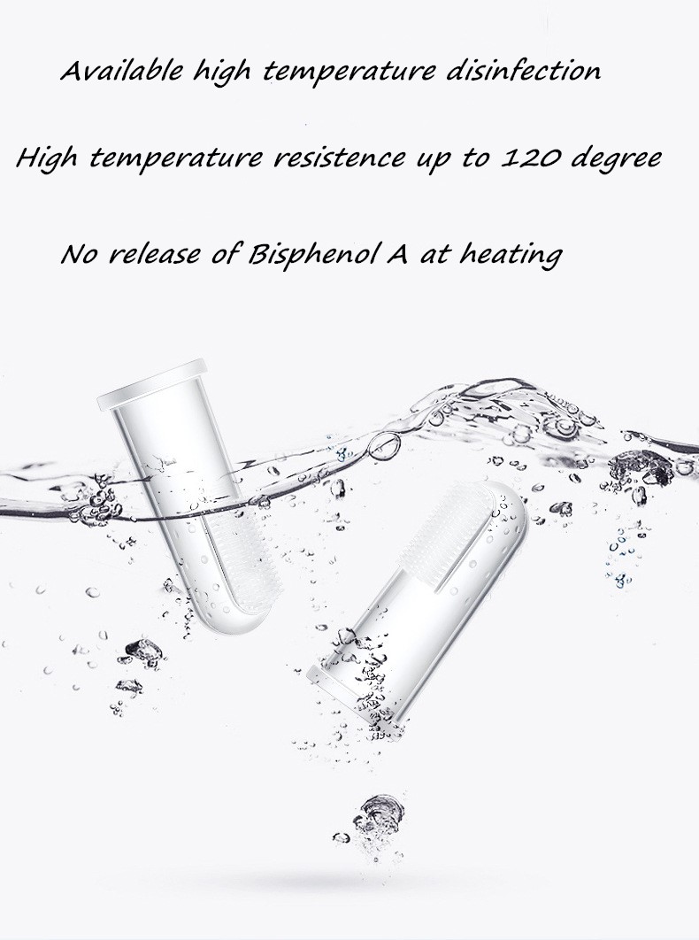 Baby Finger Toothbrush With Case Wholesale Reusable Silicone Teeth Clean Brush For Kids Tongue Clean Tool Infant Oral Healthy Care Brushes