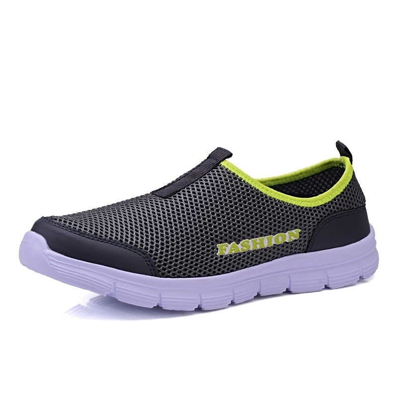 Joomra Men Summer Shoes Sneakers Mesh Breathable Upstream Shoes Breathable Slipon Flats Water Shoes Y200420