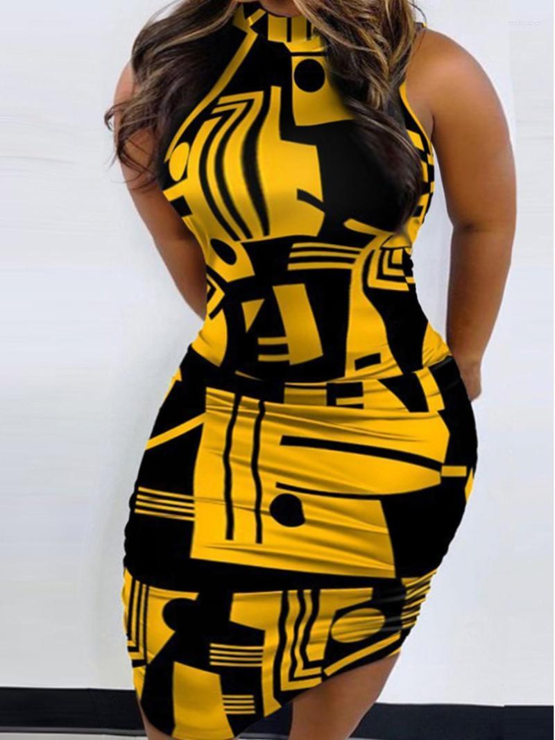 Plus Size Dresses Dress Geometric Print Bodycon Fashion Street Summer Sleeveless VestidosPlus Meli22, Yellow
Plus Size Dresses Dress Geometric Print Bodycon Fashion Street Summer Sleeveless VestidosPlus Meli22, Yellow
