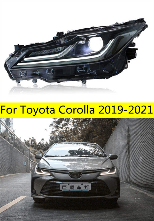 Headlight LED For Toyota Corolla LED Headlights 19-21 DRL Turn Signal Head Lamp High Beam Angel Eye Lights