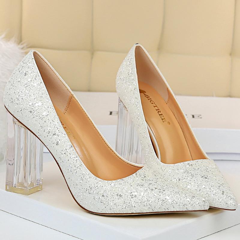 Dress Shoes 2022 Luxury Women Bling 9.5cm High Heels Scarpins Gold Clear Block Thich Pumps Glitter Wedding Bridal Large Size 43, Black
Dress Shoes 2022 Luxury Women Bling 9.5cm High Heels Scarpins Gold Clear Block Thich Pumps Glitter Wedding Bridal Large Size 43, Black