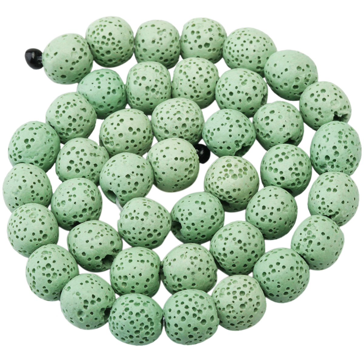 Loose 6MM Natural Rock Lava Stone Round Beads For Making Jewelry Necklace Bracelet Earrings Rings Craft Healing Raw Volcanic Gemstone Quartz Wholesale