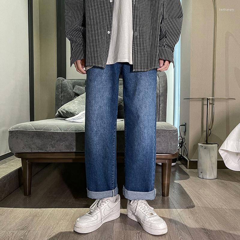 Men's Jeans Solid Color Simple Men Hong Kong Style Casual Loose Straight Wide Leg Drape Comfortable Male Denim Pants Trousers Bert22, Linght blue
Men's Jeans Solid Color Simple Men Hong Kong Style Casual Loose Straight Wide Leg Drape Comfortable Male Denim Pants Trousers Bert22, Linght blue