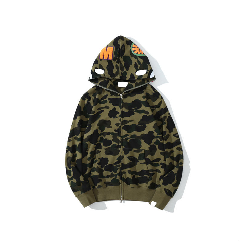 

2022 camo zip-front designer men's hoodie camouflage print Sweatshirt bathing cardigan Hoodies Hip Hop Letters Long Sleeve Plush mens woman S-2XL KVOY, 6767-6