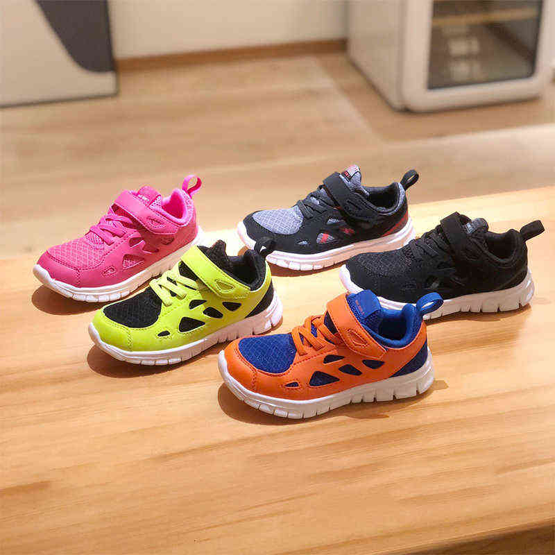 Refreshing Free Run 2 Kids Shoes Black White Blue Orange Casual children's running shoe Breathable Jogging Sneaker