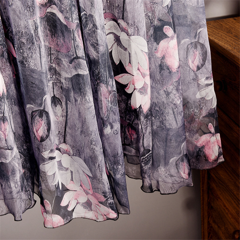 Vintage Bohemian Long Skirts Women Elegant Chiffon Saia Harajuku Beach High Waist Skirt Woman Clothes Faldas Tutu Vestidos 220317