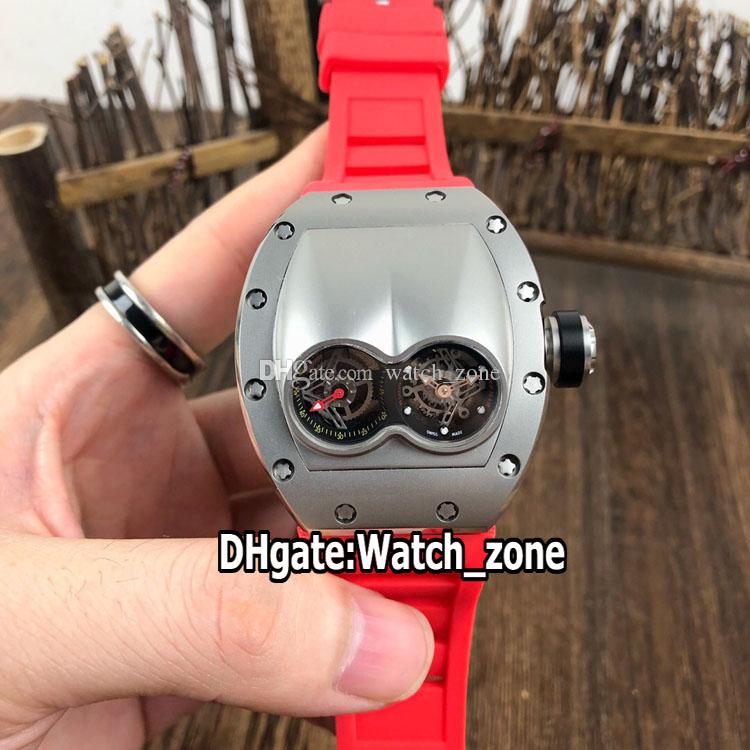 New 053 Unique Double Silver Dial 053 Swiss Quartz Mens Watch Titanium Steel Case Red Rubber Strap Sport Watches WatchZone E44A2, E44a (2)
New 053 Unique Double Silver Dial 053 Swiss Quartz Mens Watch Titanium Steel Case Red Rubber Strap Sport Watches WatchZone E44A2, E44a (2)