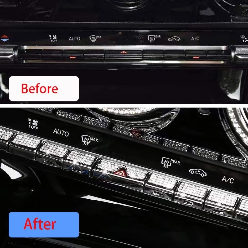 Car Center Console Air Conditioning Button Sticker For Mercedes Benz A B GLA GLB CLA Class W177 W247 H247 X247 C118 2020 2021