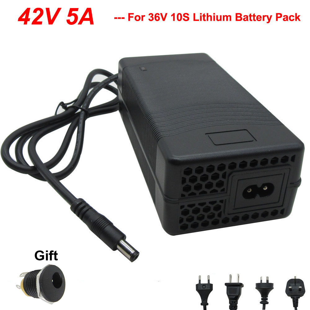 36V 5A Lithium Electric E Bike Battery Charger 42V 36 Volt 10S Ebike Scooter Bicycle Li ion Charger With Fan DC Connector
36V 5A Lithium Electric E Bike Battery Charger 42V 36 Volt 10S Ebike Scooter Bicycle Li ion Charger With Fan DC Connector