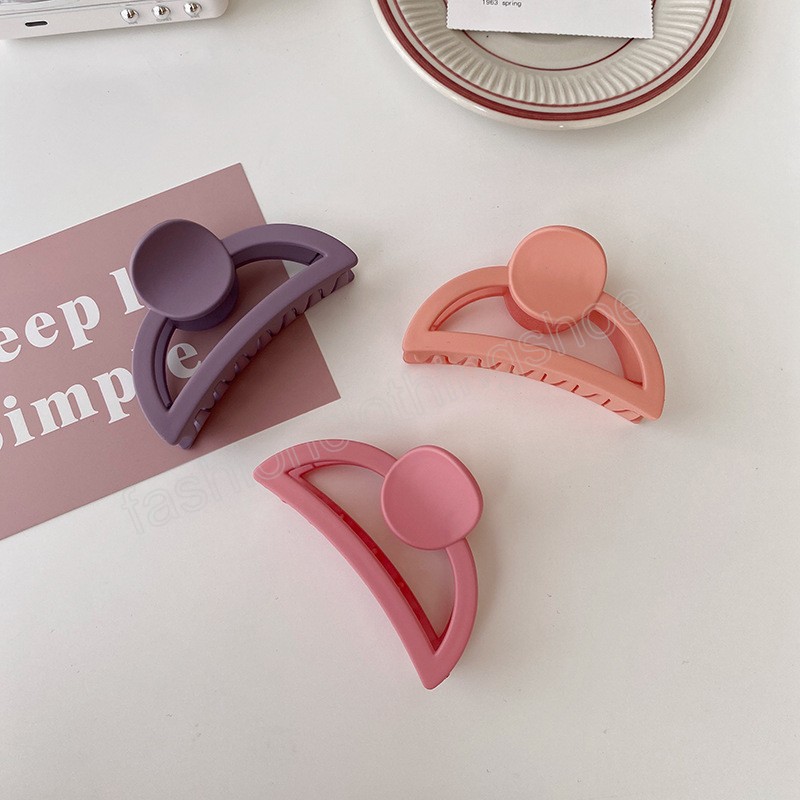 Summer Candy Color Clamps Women Girls Hair Clip Plastic Hair Claws Hairpins Barrette Hair Accessories Gift