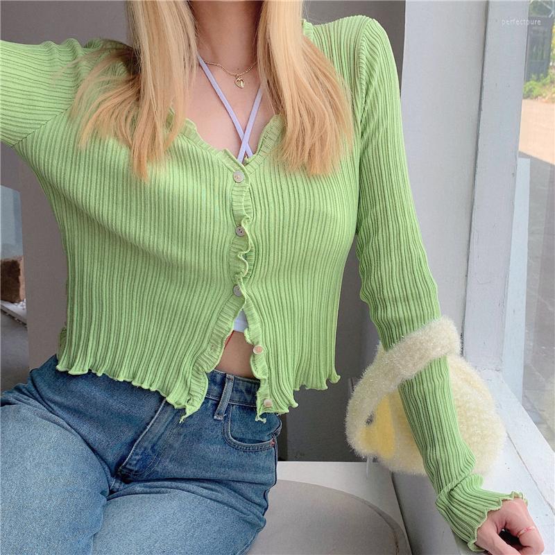 Women's Knits & Tees Green Sweet Long-Sleeved V-Neck Knit Solid Cardigan Tops Spring Fall Korean All-Match Short Purple Sunscreen Chic Sweat
Women's Knits & Tees Green Sweet Long-Sleeved V-Neck Knit Solid Cardigan Tops Spring Fall Korean All-Match Short Purple Sunscreen Chic Sweat