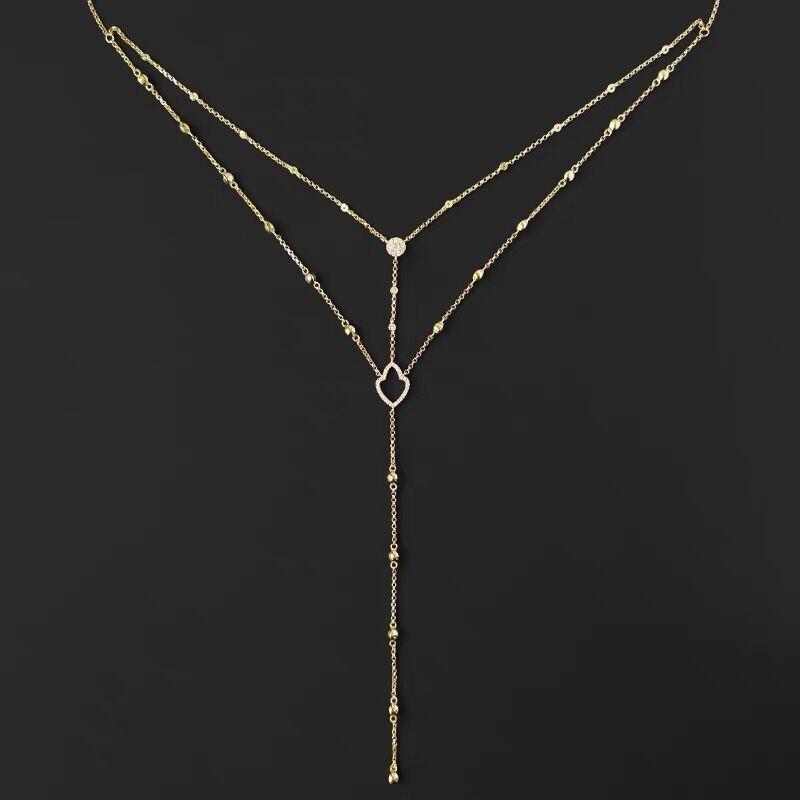 Pendant Necklaces Double Layer Ctystal Necklace Exquisite Gold Color Zircon Long Tassel For Women Girl Jewelry Zk40Pendant
Pendant Necklaces Double Layer Ctystal Necklace Exquisite Gold Color Zircon Long Tassel For Women Girl Jewelry Zk40Pendant