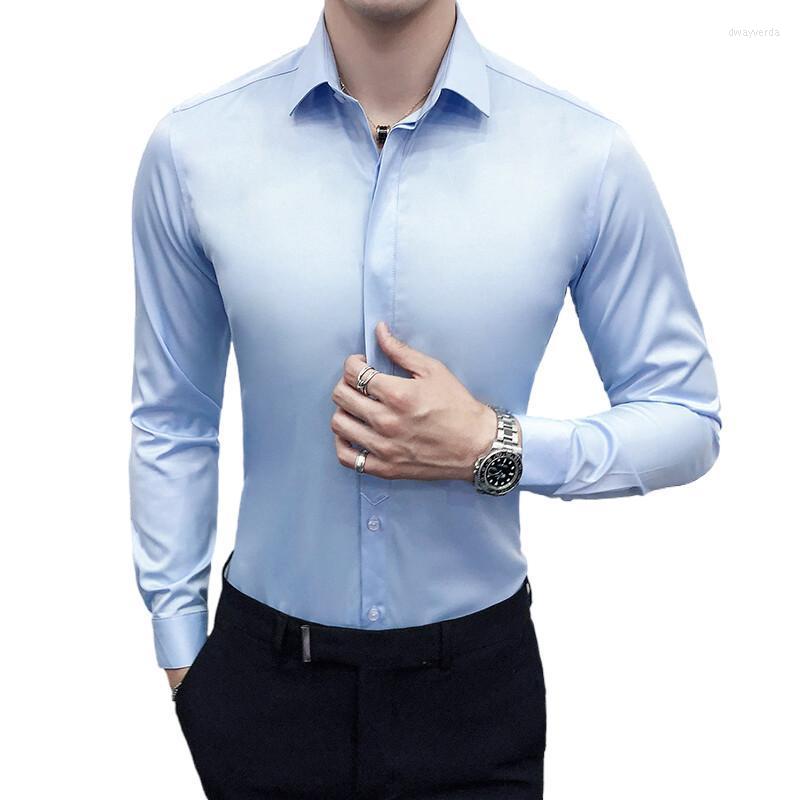Men's Dress Shirts Men Brand Elastic Bamboo Fiber Long Sleeve Slim Fit Shirt Mens Non Iron Easy Care Business Leisure Work Chemise Dway22, White
Men's Dress Shirts Men Brand Elastic Bamboo Fiber Long Sleeve Slim Fit Shirt Mens Non Iron Easy Care Business Leisure Work Chemise Dway22, White