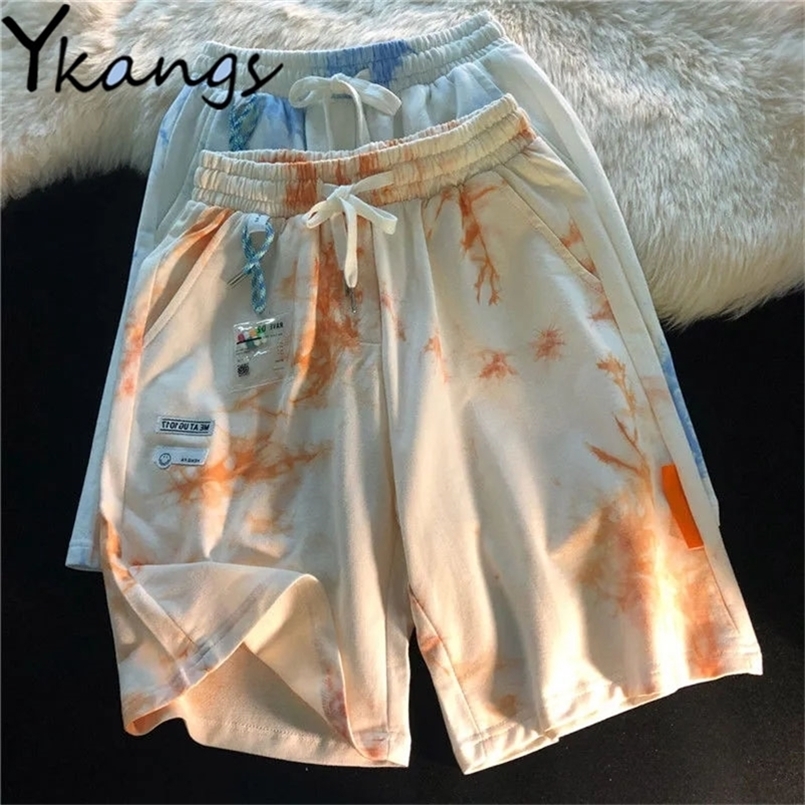 Appliques Tie Dye High Waisted Casual Sports Shorts Women Summer Clothes Wide Leg Loose Harajuku Running Shorts with Pocket 220419, Blue
Appliques Tie Dye High Waisted Casual Sports Shorts Women Summer Clothes Wide Leg Loose Harajuku Running Shorts with Pocket 220419, Blue