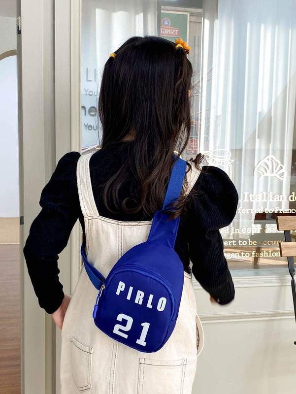 Kids Number & Letter Graphic Sling Bag SHE