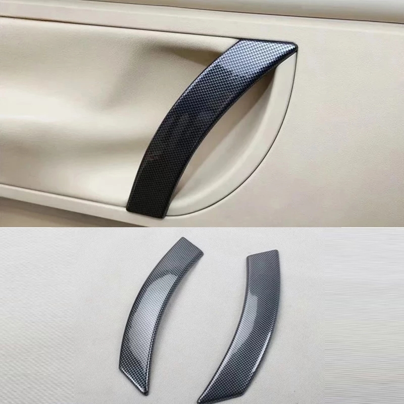 For Volkswagen Beetle 2003-2010 Carbon Fiber ABS Car Door Interior Handle Bowl Protector Cover Trim Molding Modification Parts