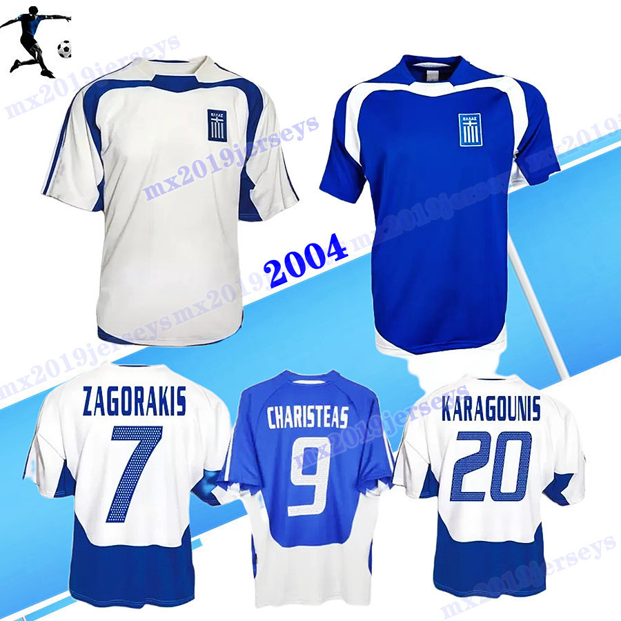 2004 Retro Soccer Jerseys GREECE Charisteas Tsiartas Nikolaidis Zagorakis Karagounis Home Blue White Away Vintage Jersey For Men Classic, 04 white away
2004 Retro Soccer Jerseys GREECE Charisteas Tsiartas Nikolaidis Zagorakis Karagounis Home Blue White Away Vintage Jersey For Men Classic, 04 white away