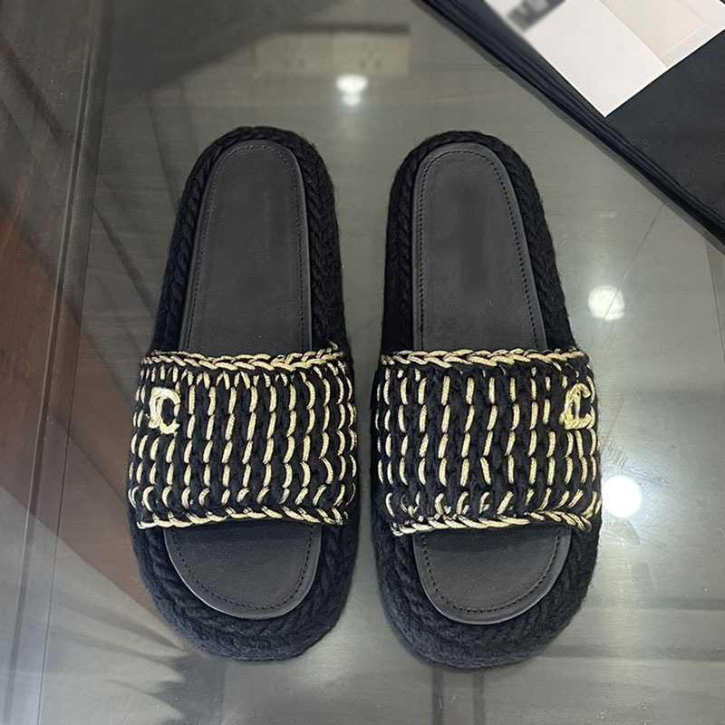22Ss Top Mier Slippers Classic Braided Knit Outsole Summer Casual Beach Shoes Luxury Designer Flat Sandals Womens Flip-Flops Loafers Rubber Mules Outdoor Shoes, Black
22Ss Top Mier Slippers Classic Braided Knit Outsole Summer Casual Beach Shoes Luxury Designer Flat Sandals Womens Flip-Flops Loafers Rubber Mules Outdoor Shoes, Black