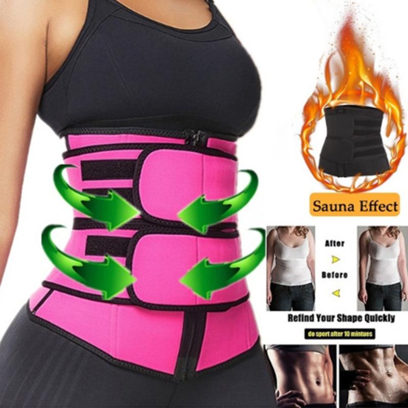 

Waist Support Shaperwear Trainer Neoprene Sauna Belt Weight Loss Cincher Body Shaper Tummy Control Strap Slimming Sweat Fat Burning BeltWais, Red