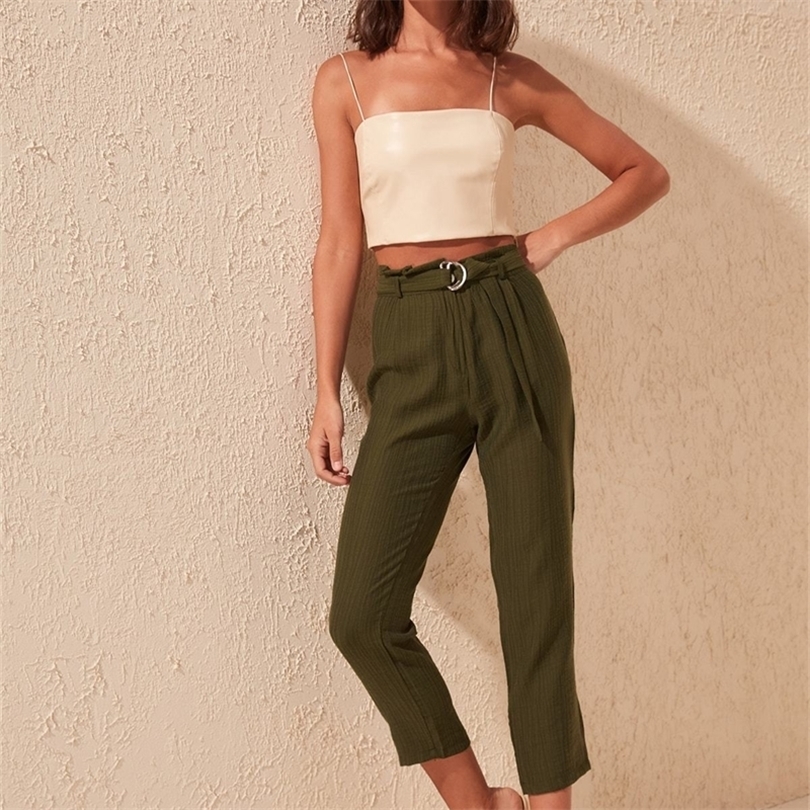 Trendyol Belt Detail Pants TWOSS20PL0182 T200617