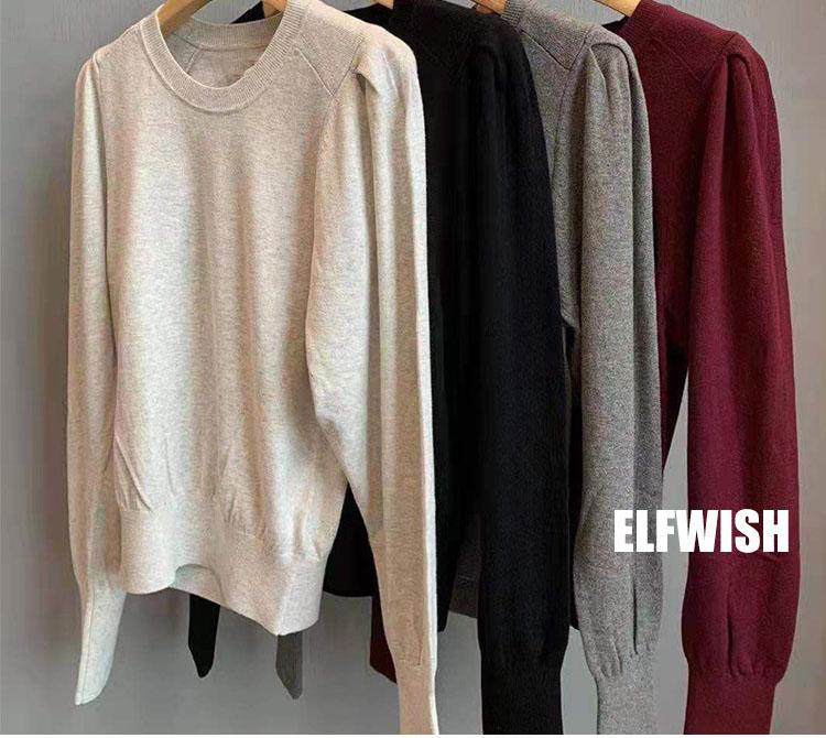 Women' Sweaters Woman Autumn Winter 2022 Cotton Wool Round Neck Sweater Long Sleeved Puff Shoulder Fashion Jumper, Black
Women' Sweaters Woman Autumn Winter 2022 Cotton Wool Round Neck Sweater Long Sleeved Puff Shoulder Fashion Jumper, Black