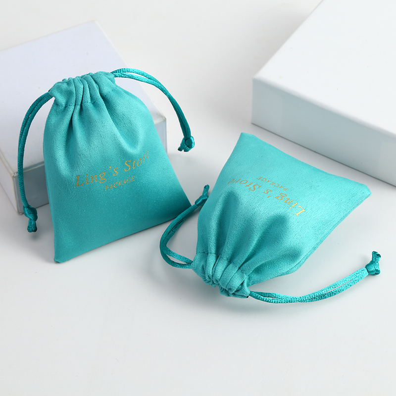 50pcs Personalized Print Velvet Drawstring Bags Flannel Jewelry Packaging Pouches Small Chic Wedding Favor Bags Custom Name 220608