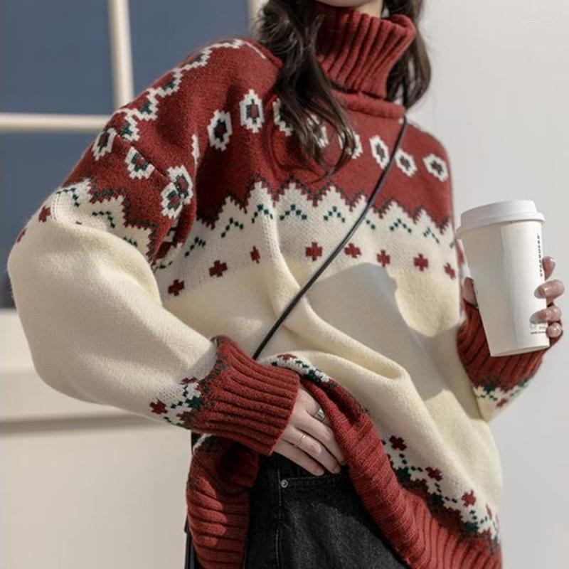 Women' Sweaters Christmas Knitted Sweater Pullovers Winter Warm Loose Y2k Turtlneck Cashmere Vintage Long Slevee Clothes Korea Chic 2022 Ke, Red
Women' Sweaters Christmas Knitted Sweater Pullovers Winter Warm Loose Y2k Turtlneck Cashmere Vintage Long Slevee Clothes Korea Chic 2022 Ke, Red