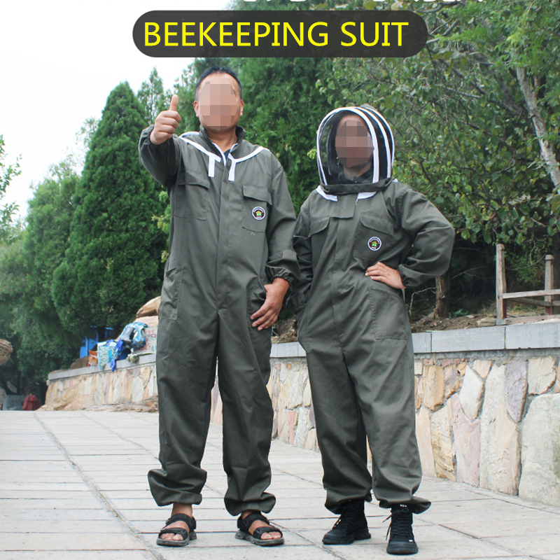 

1 set Beekeeper Costume Bee Suit Full Ventilated Clothes Apiculture Reusable Coverall for Beehive Beekeeping Tools 220602