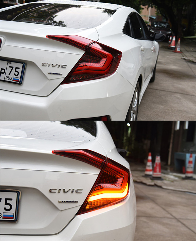 Car Lighting Accessories For Honda Civic LED Tail Light 16-21 Daily Lights LED Stream Turn Signal Reverse Fog Brake Lamp