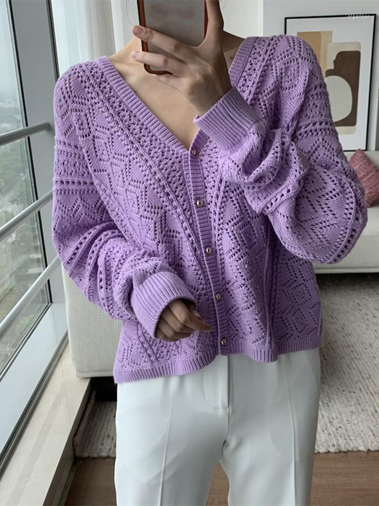 Women's Knits & Tees Women Hollow Out V-neck Knit Cardigan Spring Cotton Long Sleeve Single Breasted Sweaters For LadiesWomen's Olga22, Purple
Women's Knits & Tees Women Hollow Out V-neck Knit Cardigan Spring Cotton Long Sleeve Single Breasted Sweaters For LadiesWomen's Olga22, Purple
