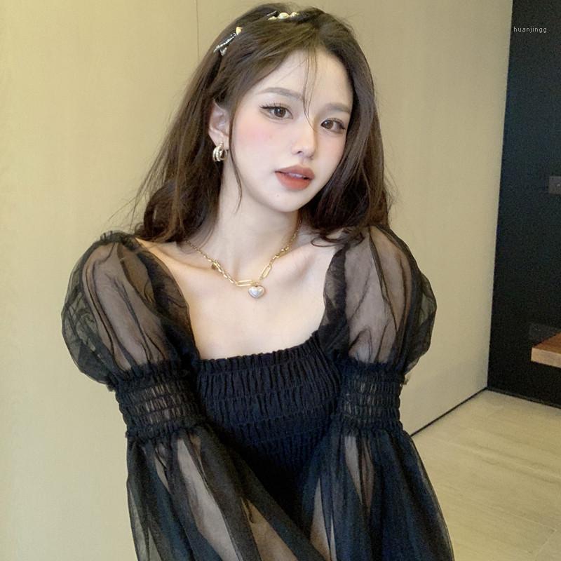 Women' Blouses & Shirts Summer Temperament Square Collar Thin French Short Section Long Sleeve Chiffon Shirt Women, Black
Women' Blouses & Shirts Summer Temperament Square Collar Thin French Short Section Long Sleeve Chiffon Shirt Women, Black
