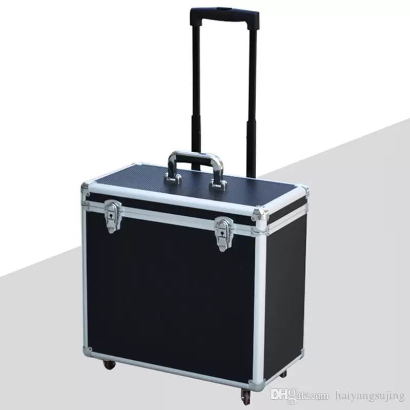 Multifunctional Baggage aluminum frame trolley case red wine glass Toolbox storage box universal travel suitcase bag 4 wheel luggage bags