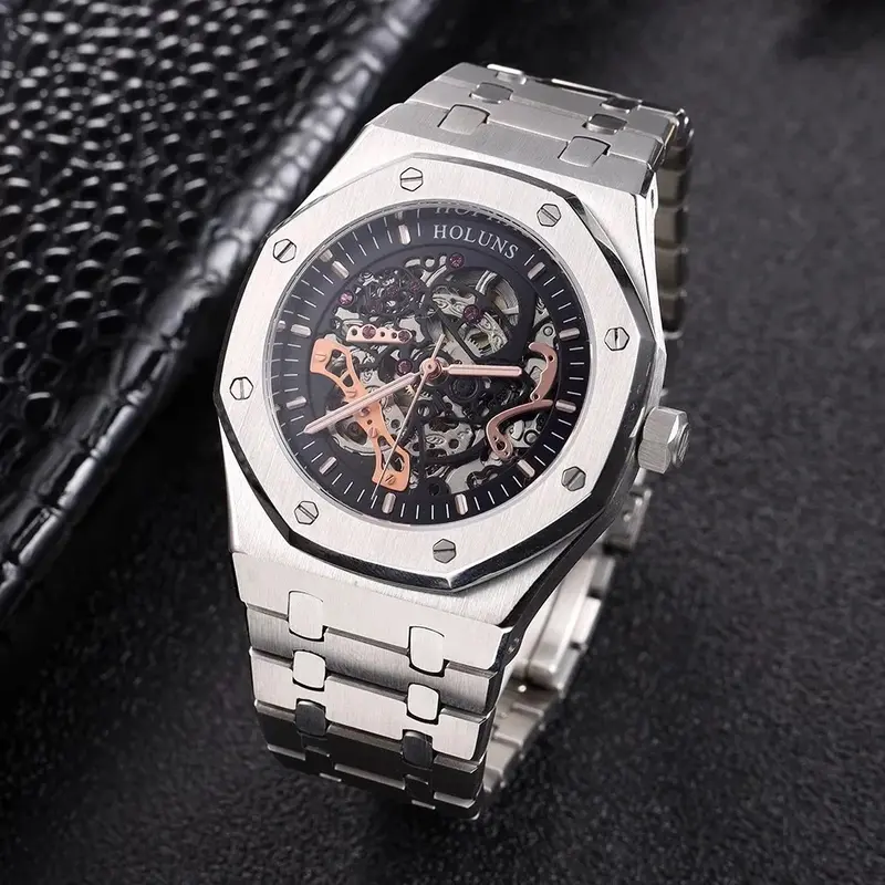 Hollow Automatic Mechanical Men's Watch Stainless steel case
Hollow Automatic Mechanical Men's Watch Stainless steel case
