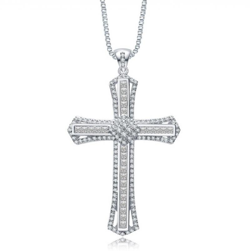 Pendant Necklaces Fashion Micro Inlay Rhinestone Cross Necklace Couple Of Men And Women Wedding Party Jewelry
Pendant Necklaces Fashion Micro Inlay Rhinestone Cross Necklace Couple Of Men And Women Wedding Party Jewelry