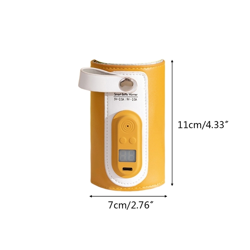 USB Baby Bottle Warmer Portable Travel Milk Warmer Infant Feeding Bottle Heating Cover Insulation Thermostat Food Heater Bag 220512